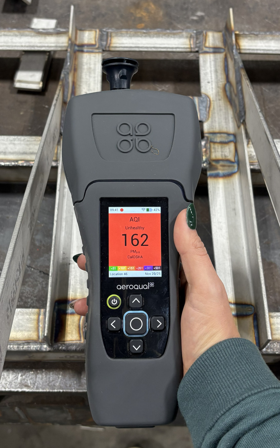 Aeroqual Ranger PMX sensor showing more unhealthy PM levels