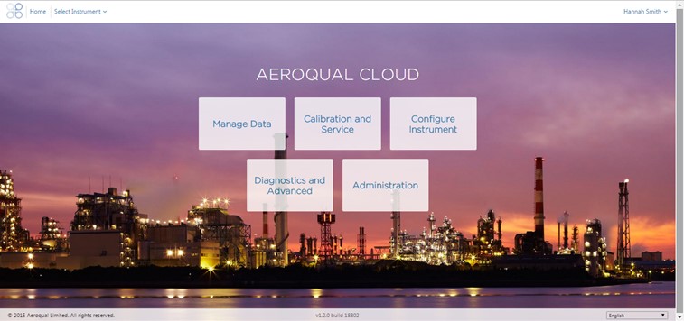 Aeroqual Cloud used to view and store data using the Dust Sentry