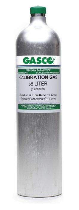 Chlorine calibration gas outside of case, without air container.