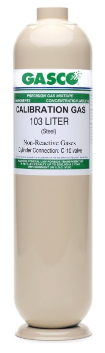 Oxygen calibration gas without the container.