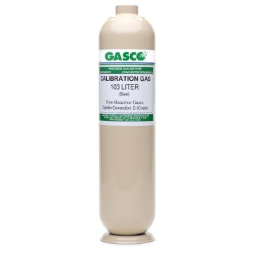 Combustible calibration gas without air container or case.