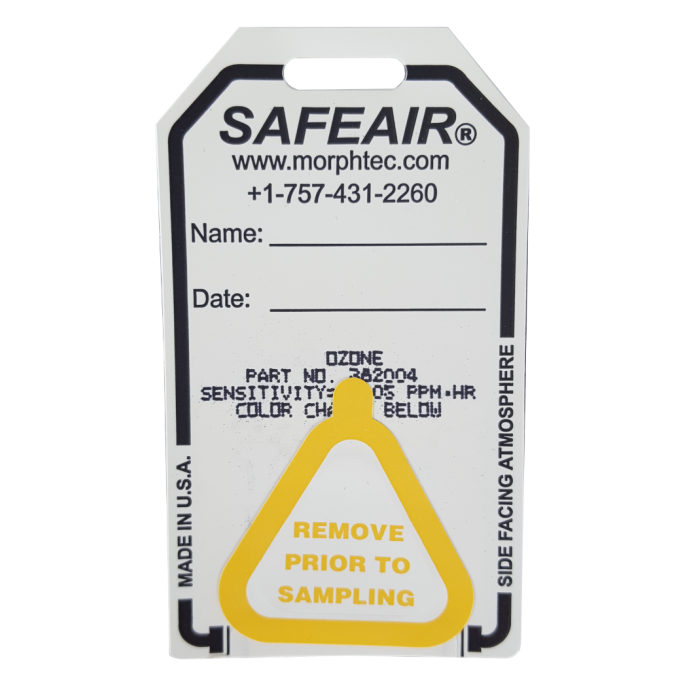SafeAir Badge prior to testing. SafeAir Badge prior to testing.
