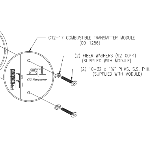 C12-17 Combustible Transmitter Module with Display