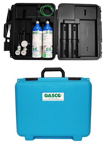 Calibration Kit comes with gas cylinder, zero air cylinder, regulator, handy carrying case & shoulder strap