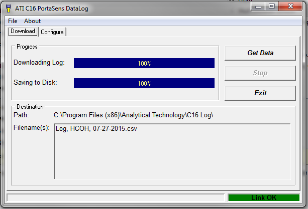 C-16 logged data