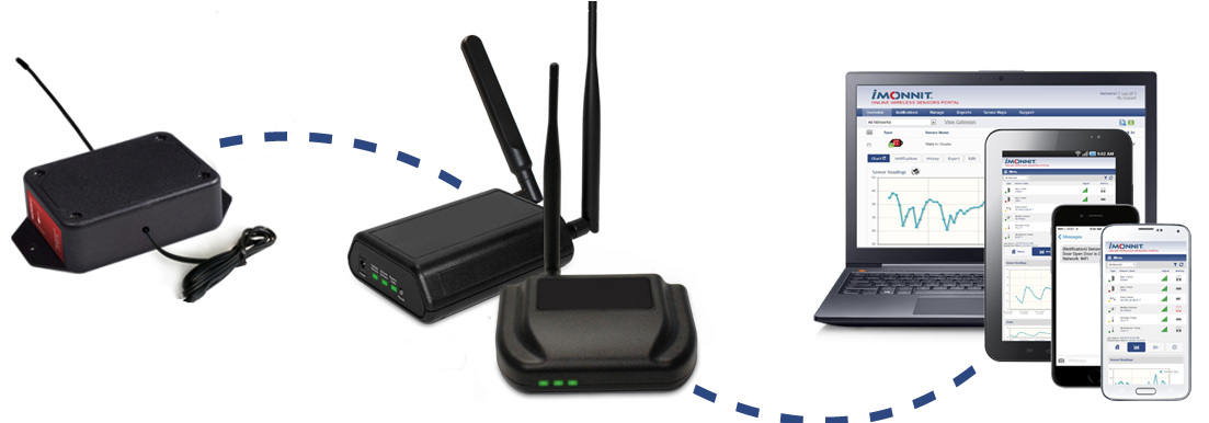 Example of wireless gas detection in image form